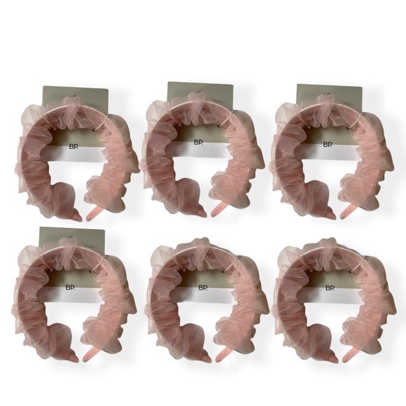 BP Headband Wrapped Pink Ribbon | Set of 6 for Dance Recital - Picture 1 of 4